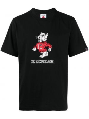 Pamut póló nyomtatás Icecream fekete