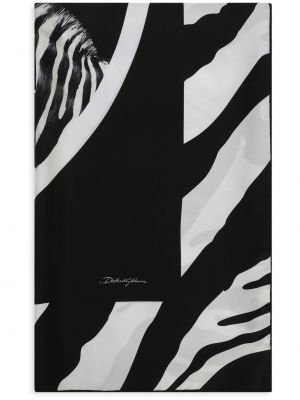 Raštuotas šilkinis šalikas su zebro raštu Dolce & Gabbana
