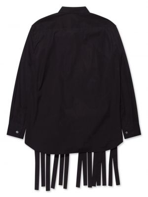 Plisuota medvilninė marškiniai Comme Des Garçons Shirt juoda
