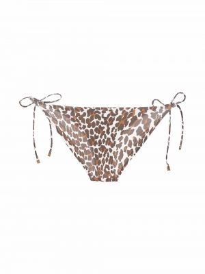 Bikini à imprimé à imprimé léopard Tory Burch marron