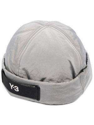 Памучна шапка Y-3 сиво