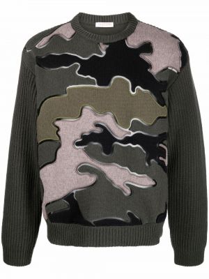 Pullover mit camouflage-print Valentino Garavani grün