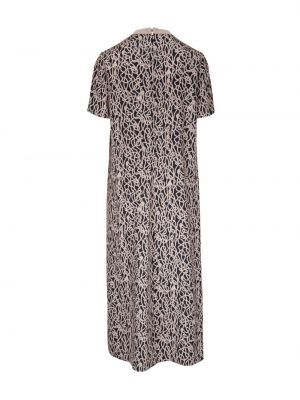 Žakárové hedvábné šaty s abstraktním vzorem Agnona