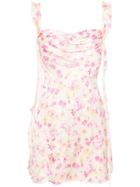 Mini haljina s cvjetnim printom s printom Maje bijela