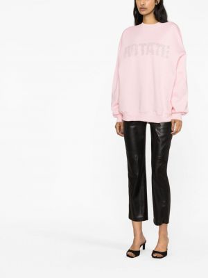 Sweatshirt aus baumwoll mit kristallen Rotate pink