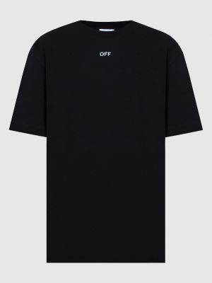 Черная футболка с вышивкой Off-white