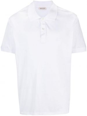 Jersey hímzett pólóing Alexander Mcqueen fehér