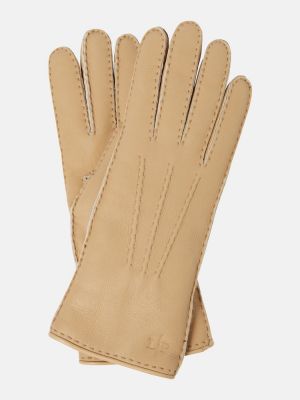 Δερμάτινα γάντια Loro Piana μπεζ