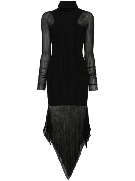 Коктейлна рокля Mugler черно