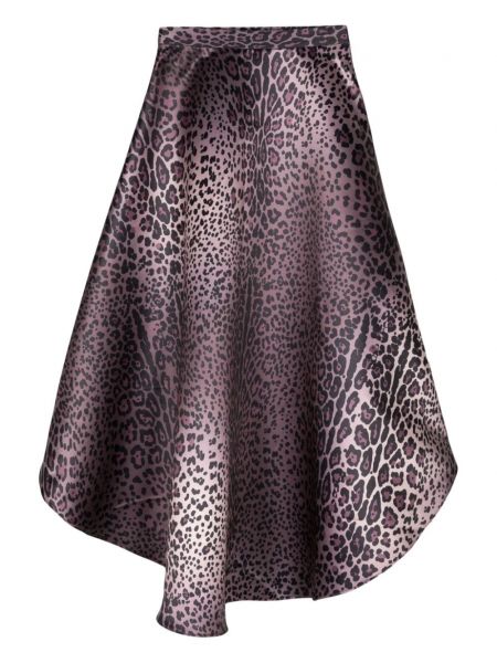 Saténové dlouhá sukně Cynthia Rowley fialové