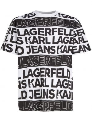 Памучна тениска с принт Karl Lagerfeld Jeans