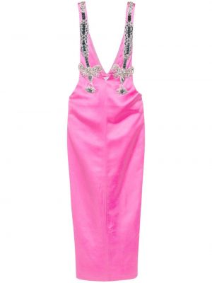 Σατέν βραδινό φόρεμα Loulou ροζ