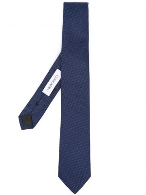 Punktotas zīda kaklasaite ar apdruku Calvin Klein zils