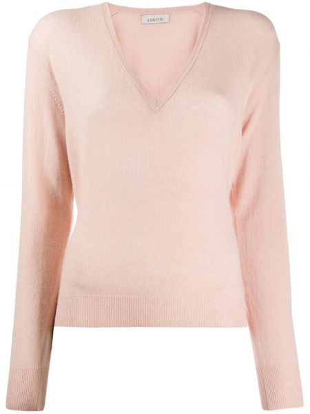 Jersey con escote v de tela jersey Laneus rosa