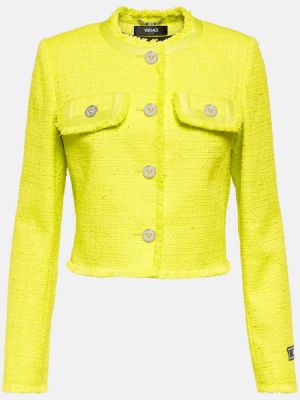 Pamučna jakna Versace žuta