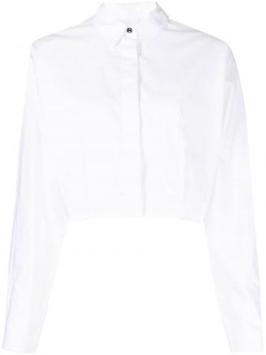 Bluzka z długim rękawem zapinana na guziki bawełniana klasyczna Rag & Bone - biały