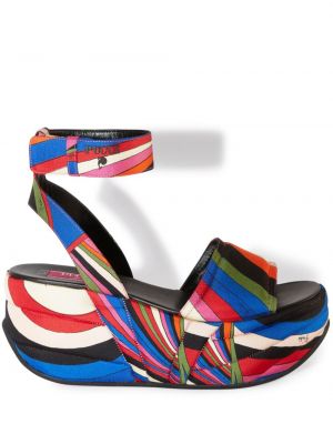 Sandale s platformom s printom Pucci plava