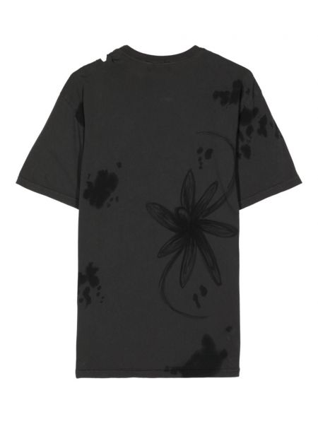 Gėlėtas marškinėliai Collina Strada juoda