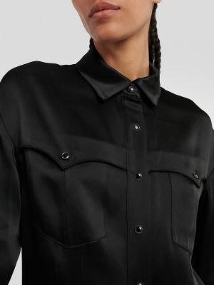 Camicia di raso Tom Ford nero