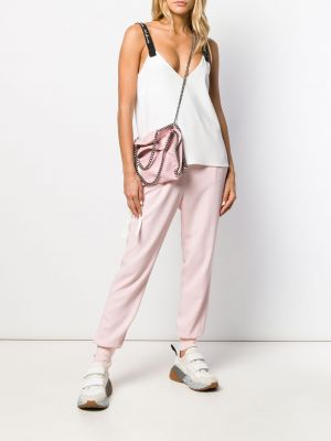Sportovní kalhoty relaxed fit Stella Mccartney růžové
