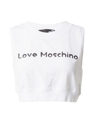 Love Moschino Top  negru / alb