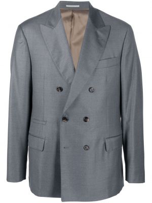 Ull lang blazer Brunello Cucinelli grå