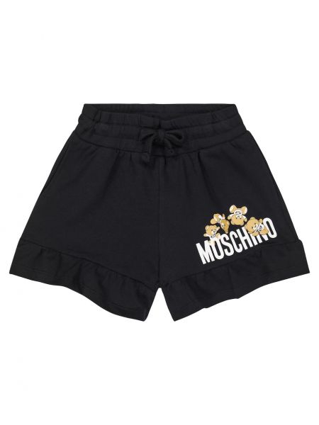 Trøje bomuld shorts for piger Moschino Kids sort