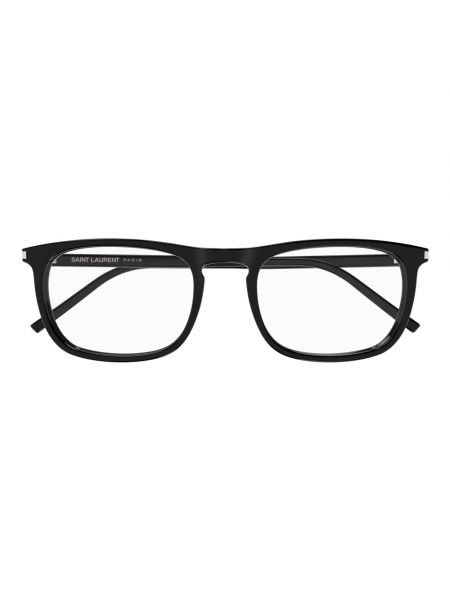 Okulary skórzane eleganckie Saint Laurent czarne