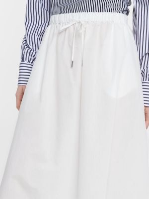 Bavlněné dlouhá sukně Max Mara bílé