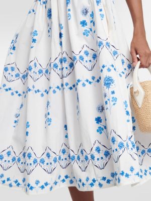 Midi haljina s cvjetnim printom Agua By Agua Bendita bež