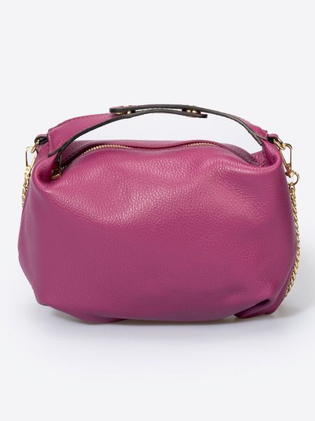Кожаная сумка через плечо Massimo Castelli розовая