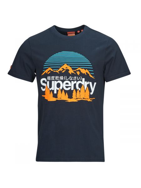 Tričko s krátkými rukávy Superdry modré