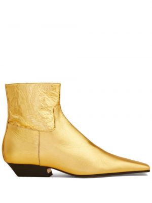 Leder ankle boots Khaite gold