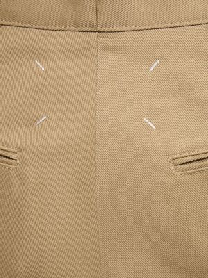 Pantalones chinos de algodón Maison Margiela beige