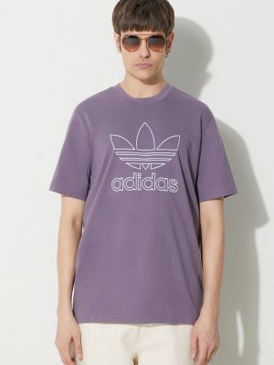 Pamučna majica Adidas Originals ljubičasta