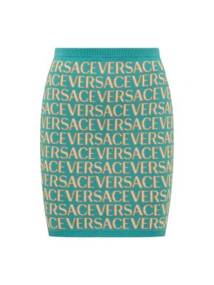 Dzianinowa dzianinowa mini spódniczka Versace