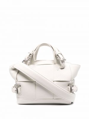 Τσάντα shopper Bottega Veneta λευκό