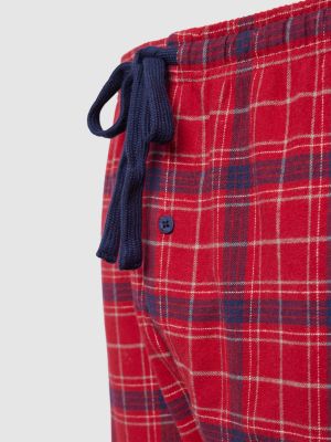 Spodnie w kratkę Tom Tailor czerwone