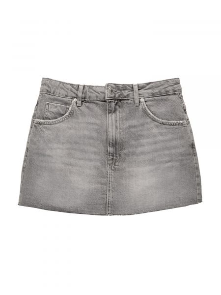 Jupe en jean Pull&bear gris