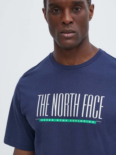 Pamučna majica The North Face plava