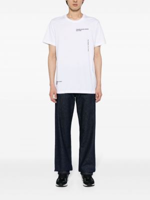 Kokvilnas krekls ar apdruku Calvin Klein balts