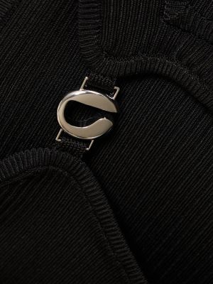 Pletené viskózové mini šaty Coperni čierna