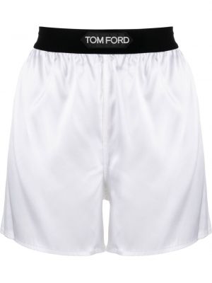 Сатенени шорти Tom Ford бяло