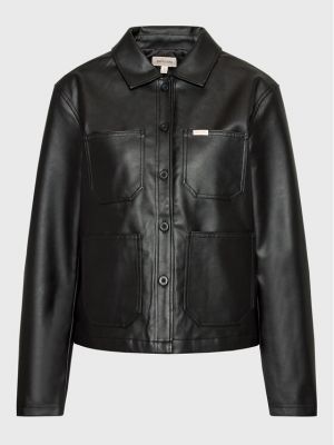 Usnjena jakna iz umetnega usnja Brixton črna