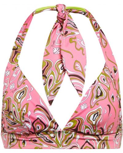 Bikini nyomtatás Emilio Pucci Beach rózsaszín
