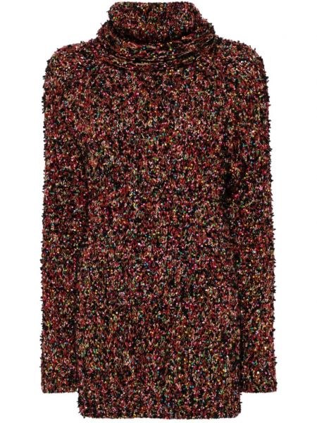 Ilgas megztinis Chanel Pre-owned raudona