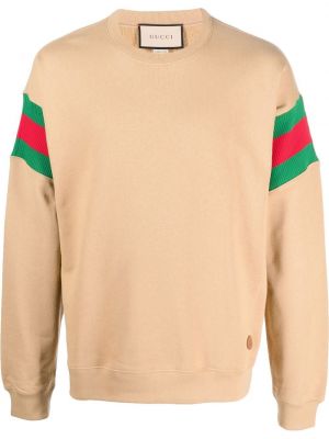 Hosszú ujjú csíkos pamut melegítő felső Gucci - barna