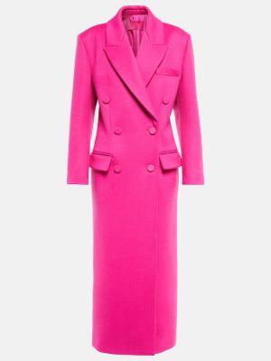 Кашмирено вълнено палто Valentino розово