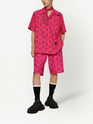 Herzmuster hemd mit print Dolce & Gabbana pink