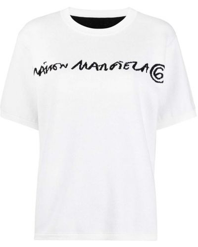 Sudadera manga corta reversible Mm6 Maison Margiela blanco